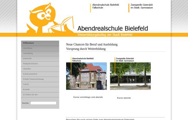 Vorschau von abendrealschule-bielefeld.de, AbendRealSchule Bielefeld