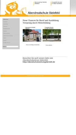 Vorschau der mobilen Webseite abendrealschule-bielefeld.de, AbendRealSchule Bielefeld