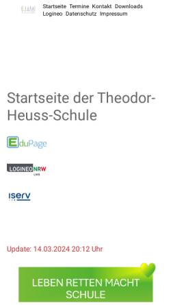 Vorschau der mobilen Webseite www.ths-bielefeld.de, Theodor-Heuss-Schule