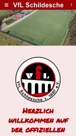 Vorschau der mobilen Webseite www.vfl-schildesche.de, VfL Schildesche