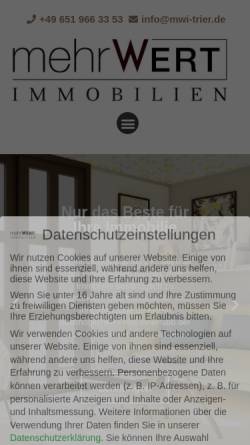 Vorschau der mobilen Webseite www.immo-center-trier.de, Immo-Center-Trier