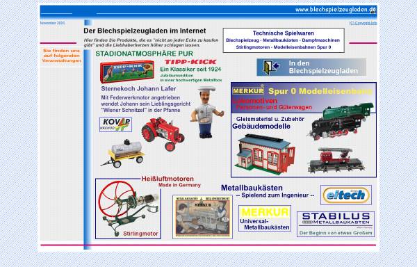 Vorschau von www.blechspielzeugladen.de, BBE Handels-GbR