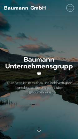 Vorschau der mobilen Webseite www.baumann-b.de, Elektro + Wassertechnik B. Baumann