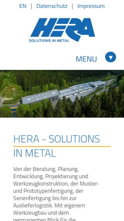 Vorschau der mobilen Webseite www.hera-rahmer.com, HeRa - Herm. Rahmer GmbH & Co. KG