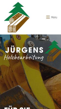 Vorschau der mobilen Webseite www.juergensholz.de, Jürgens Holzbearbeitung GmbH