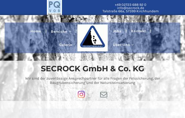 Vorschau von www.secrock.de, Secrock Felssicherung