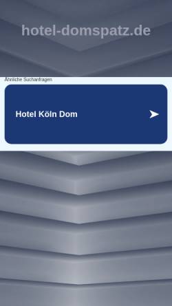 Vorschau der mobilen Webseite www.hotel-domspatz.de, Domspatz