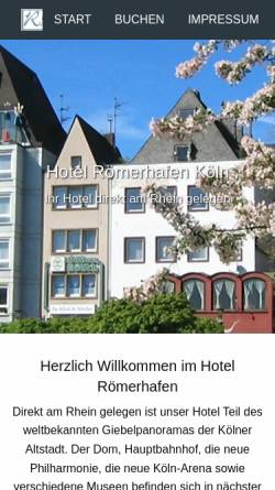 Vorschau der mobilen Webseite www.hotel-roemerhafen.de, Hotel Römerhafen