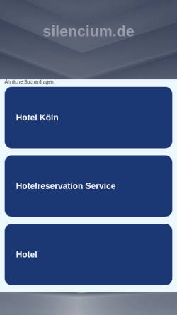 Vorschau der mobilen Webseite www.silencium.de, Hotel Silencium