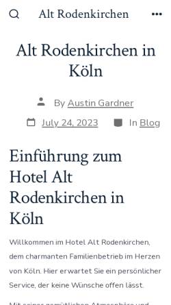 Vorschau der mobilen Webseite www.alt-rodenkirchen.de, Hotel-Pension Alt-Rodenkirchen