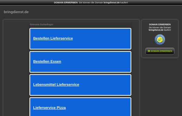 Vorschau von www.bringdienst.de, Pizza Lieferservice
