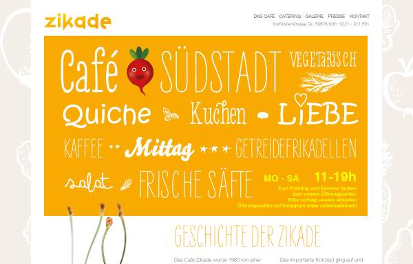 Vorschau von www.cafezikade.de, Café Zikade