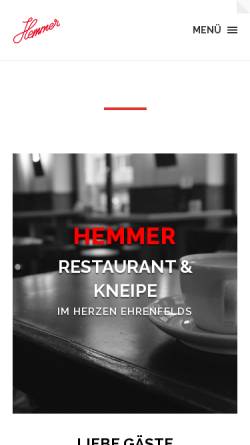 Vorschau der mobilen Webseite hemmer-koeln.de, Hemmer