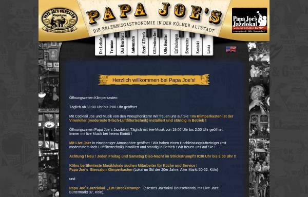 Vorschau von www.papajoes.de, Papa Joe's