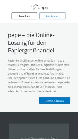 Vorschau der mobilen Webseite pepe.de, Pepe Tapas & Cocktail Bar