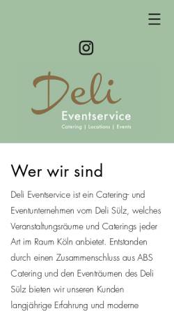 Vorschau der mobilen Webseite www.abscatering.de, ABS Restaurant und Club