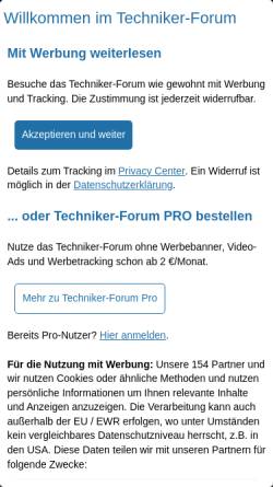 Vorschau der mobilen Webseite www.techniker-forum.de, Community für angehende Techniker