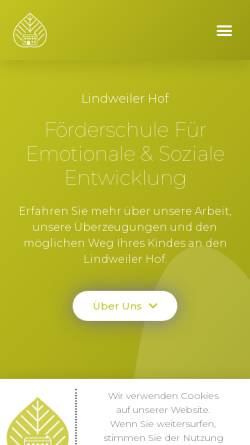 Vorschau der mobilen Webseite www.lindweilerhof-koeln.de, Lindweiler Hof - Förderschule für Emotionale und Soziale Entwicklung