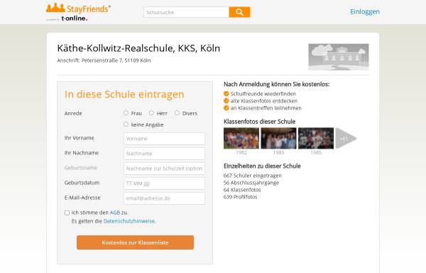 Käthe Kollwitz Realschule Köln Höhenberg/Brück 1980-1986 Suchliste