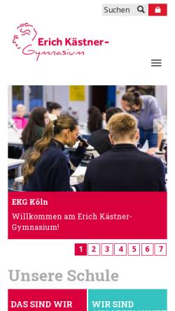 Vorschau der mobilen Webseite www.ekg-koeln.de, Erich-Kästner-Gymnasium