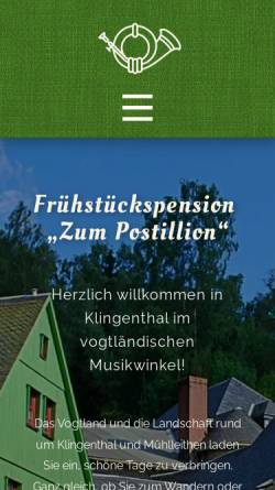 Vorschau der mobilen Webseite www.zum-postillion.de, Hotel und Restaurant 