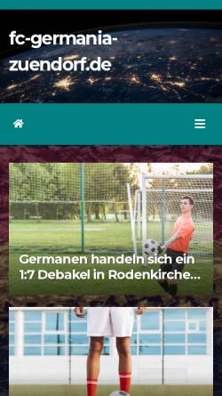 Vorschau der mobilen Webseite www.fc-germania-zuendorf.de, FC Germania Zündorf 1913 e.V.