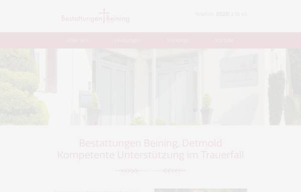 Vorschau von www.bestattungen-beining.de, Bestattungen Beining
