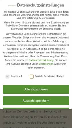 Vorschau der mobilen Webseite www.merz-und-wegener.de, Bestattungshaus Merz und Wegener