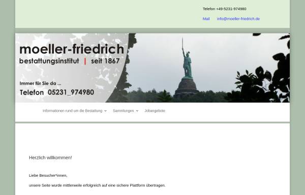 Vorschau von www.moeller-friedrich.de, Bestattungsinstitut R. Moeller-Friedrich