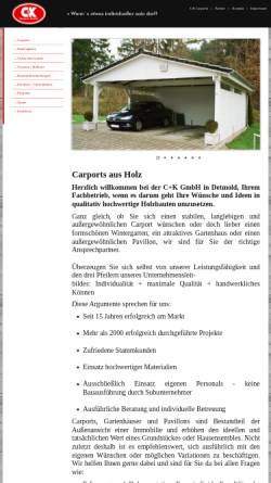 Vorschau der mobilen Webseite www.ck-carports.de, C & K Carports GmbH