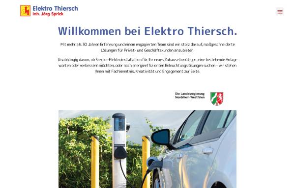 Vorschau von www.elektro-thiersch.de, Elektro Thiersch, Inh. Jörg Sprick