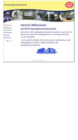 Vorschau der mobilen Webseite www.kfs-detmold.de, KFS Springbrunnentechnik Anlagenbau GmbH
