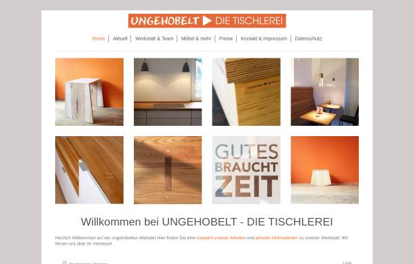 Vorschau von www.ungehobelt.de, Ungehobelt, Inh. Dipl.-Ing. Innenarchitektin Gabriele Greven