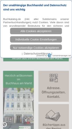 Vorschau der mobilen Webseite www.buchhaus-am-markt.de, Buchhaus am Markt