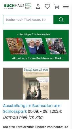 Vorschau der mobilen Webseite www.buchhaus-am-markt.de, Buchhaus am Markt