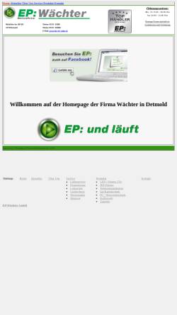 Vorschau der mobilen Webseite waechter-detmold.de, EP:Wächter