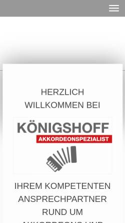 Vorschau der mobilen Webseite www.koenigshoff.de, Musikhaus Königshoff