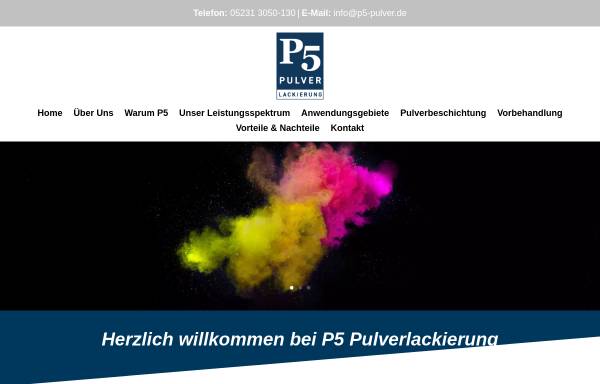 Vorschau von www.p5-pulver.de, P5 Pulverlackierung