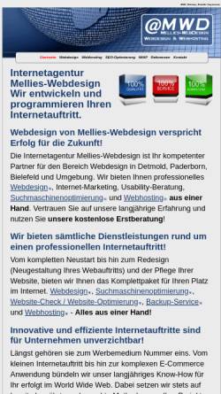 Vorschau der mobilen Webseite www.mellies-webdesign.de, Mellies Webdesign