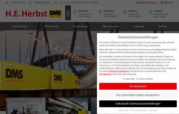 Vorschau von www.herbst-dms.de, H. E. Herbst GmbH & Co.