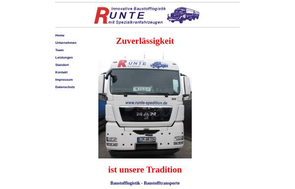 Vorschau von www.runte-spedition.de, Wilhelm Runte Spedition GmbH