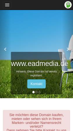 Vorschau der mobilen Webseite www.eadmedia.de, ead-media.com