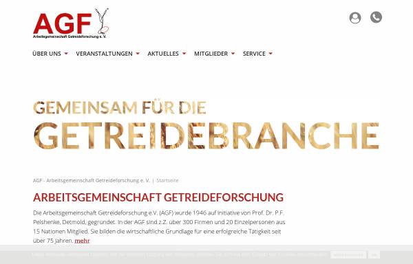 Vorschau von www.agfdt.de, Arbeitsgemeinschaft Getreideforschung e.V.