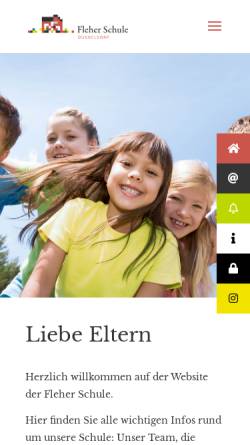 Vorschau der mobilen Webseite www.kgs-flehe.de, Katholische Grundschule Fleher Straße