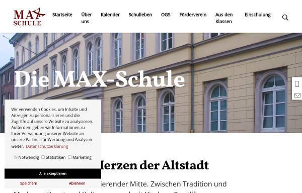 Vorschau von maxschule.de, Max-Schule (Citadellstraße)