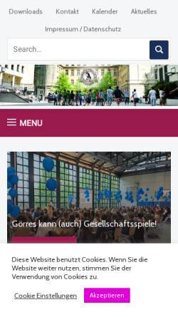 Vorschau der mobilen Webseite www.goerres.de, Görres-Gymnasium (Königsallee)