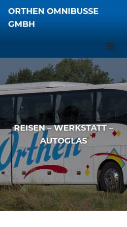 Vorschau der mobilen Webseite www.orthen-omnibusse.de, Jörg Orthen GmbH