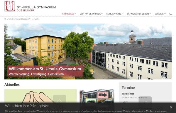 Vorschau von www.st-ursula-gymnasium.de, St. Ursula Gymnasium (Ritterstraße)