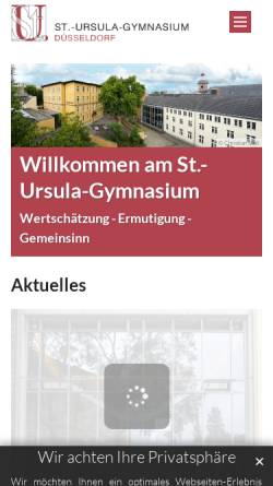 Vorschau der mobilen Webseite www.st-ursula-gymnasium.de, St. Ursula Gymnasium (Ritterstraße)