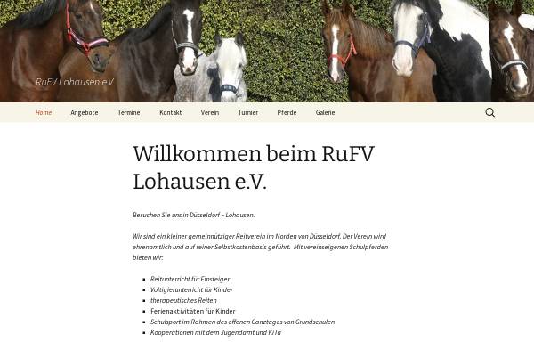 Vorschau von www.rufv-lohausen.de, Reit- und Fahrverein Lohausen e.V.